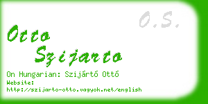 otto szijarto business card